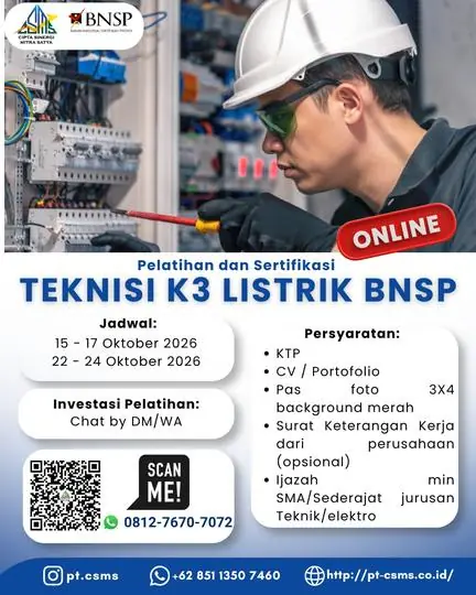 Poster Teknisi K3 Listrik