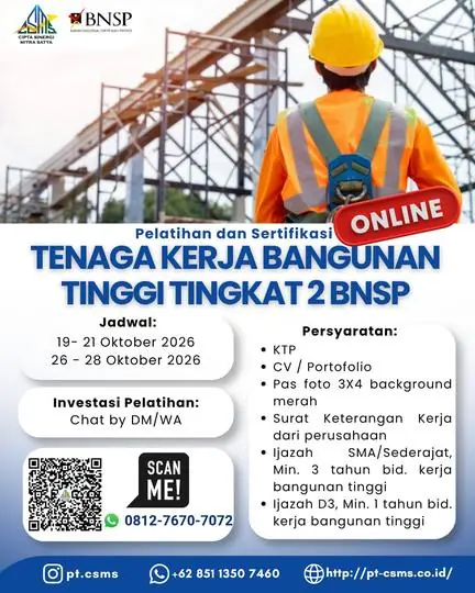 Poster Tenaga Kerja Bangunan Tinggi Tingkat 2